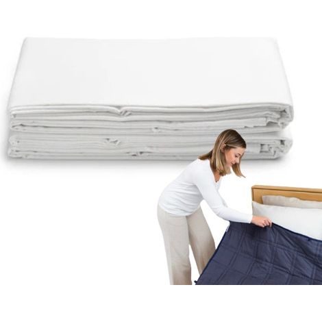 Bettlaken aus Baumwollsatin und Bambus STRIPE WHITE/220x260 (1/5)