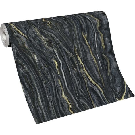 Papier peint vert effet textile original Tapisserie 3D effet textile verte salon & couloir Papier peint intissé aspect tissus pour chambre (1/5)