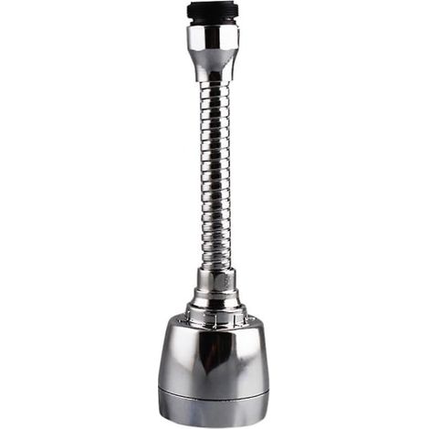 2 embouts flexibles 360° pour robinet cuisine, bec orientable économiseur d'eau, rallonge de robinet évier, acier inoxydable, rotation complète (1/5)