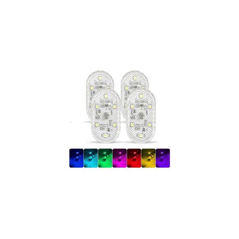 Geeignet für das Lntyq 4-teilige RGB-Autoinnenbeleuchtungsset, 7-farbige LED-Touchleuchte, USB-wiederaufladbare Deckenleuchte.