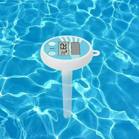 Thermomètre de piscine numérique à énergie solaire Thermomètre de piscine flottant, thermomètre facile à lire et antichoc pour toutes les piscines extéries et intéries, les spas, les bains à rem (1/5)