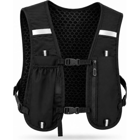 Chaleco unisex para correr, ajustable y transpirable, 3 bolsillos de almacenamiento y detalles reflectantes, ciclismo y maratones, Vegetal (1/5)