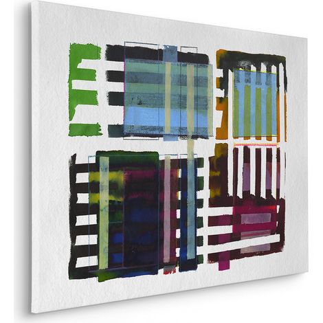 Komar Canvasbild Grids und Stripes - 90 x 60 cm - Bild auf Keilrahmen - Modern (1/2)