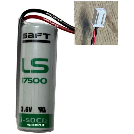 Saft batteria Litio 3,6V 3,6Ah BRACCIO ANTROPOMORFO Molex 51191-2P - LS17500-DX