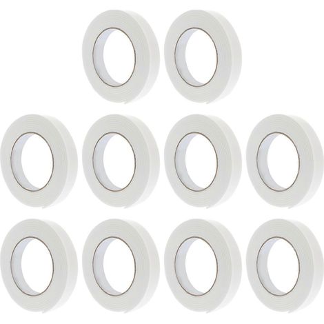 10 rouleaux de baguettes de chant en bois, bandes de chant, ruban de finition flexible pour la restauration de meubles (3 mètres)-300.00X2.00X0.20CM-White