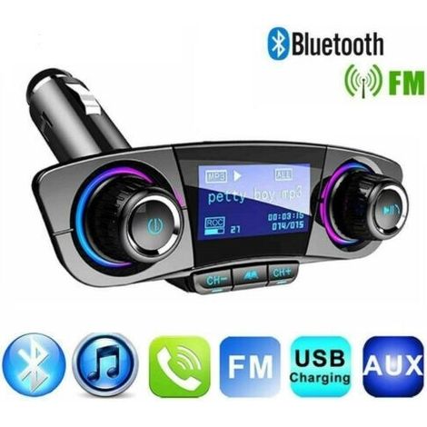 Transmisor FM Bluetooth para coche, reproductor MP3, kit manos libres, adaptador de radio USB (1/4)