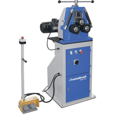 Cintreuse électrique à 3 galets – 2 galets motorisés – Moteur monophasé 1,1 kW 230V – Cintrage tubes carrés et profilés – Positionnement horizontal et vertical – Metallkraft