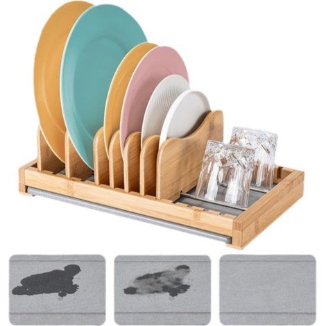 Rangement pour couvercles de casseroles, tiroirs de rangement pour casseroles, poêles, planches à découper et plaques à pâtisserie, assiettes, rangement réutilisable dans le placard (1/5)