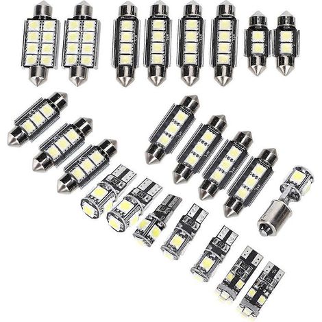 T10 SMD LED 6500K 150LM 12V Ampoule Blanc pour Lampe de Lecture Voiture (23 pièces) (1/4)