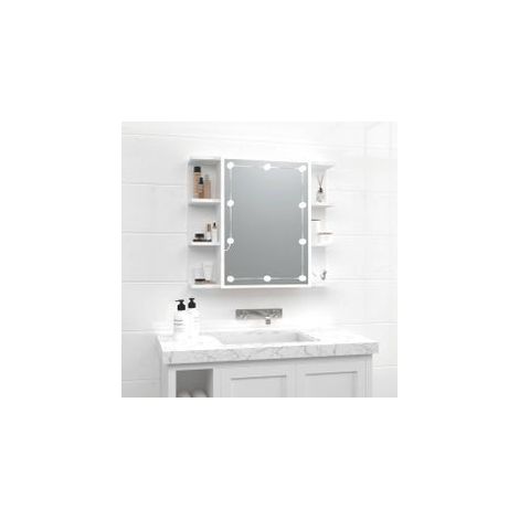 Armoire à miroir avec LED Blanc 70x16,5x60 (1/5)