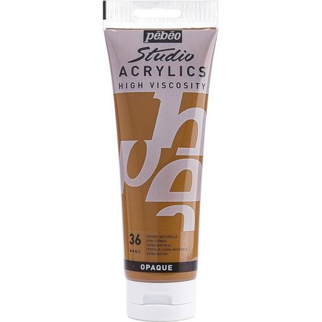 Peinture Acrylique - Pébéo - Sienne Naturelle - 250 ml - Satiné - Professionnel (1/4)