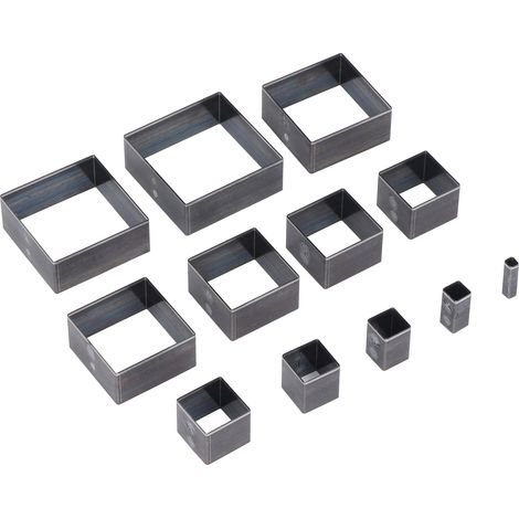 12 Pièces Emporte-pièces Carrés en Cuir Acier Allié Découpe pour Tissu Argile Caoutchouc 5-60mm (1/5)