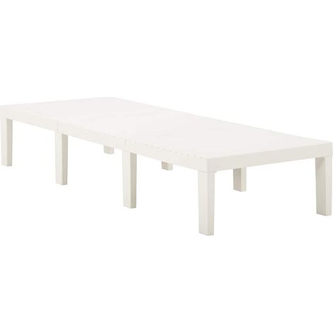 Maison Exclusive - Tumbona de plástico blanco (1/5)