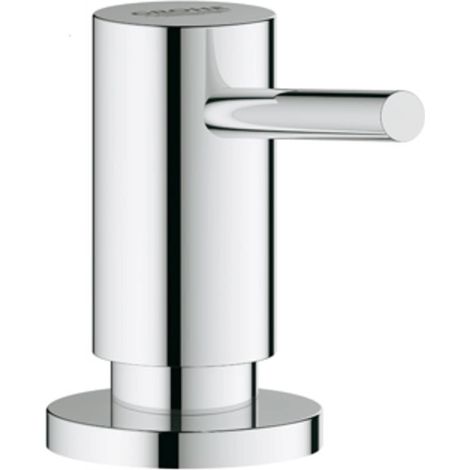1 Distributeur de savon encastrable, capacité 500 ml, finition chromée, pour cuisine et salle de bain