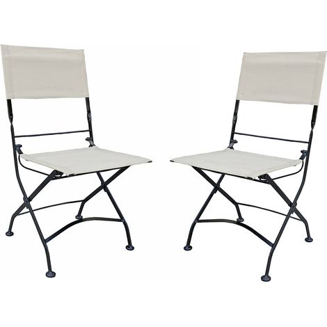 Klappstuhl 2er Set GARDA-120 in beige