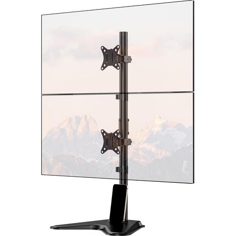 Support Double Ecran PC, Support de Bureau autoportant Double écran pour Écrans 13-34 Pouces(Hauteur 81.5cm), Charge Max 9kg, VESA 75x75/100x100 mm (1/5)