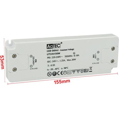 Alimentatore Trasformatore CV Super Slim 17mm 24V 30W 1,25A