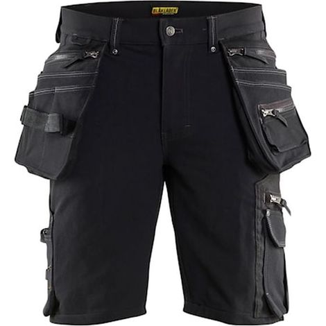 Short da lavoro X1900 artigianale stretch 4D 1988 - Nero M - FR(44) - SE(C50) - Standard (1/4)
