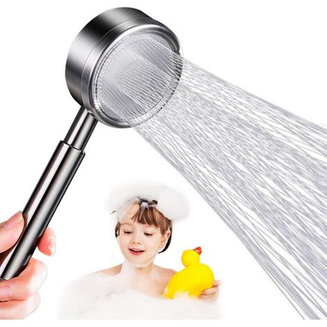Water-saving shower head, booster pump, high-pressure hand shower, 304 stainless steel filter shower head, water saving for bath and spa (1/5)