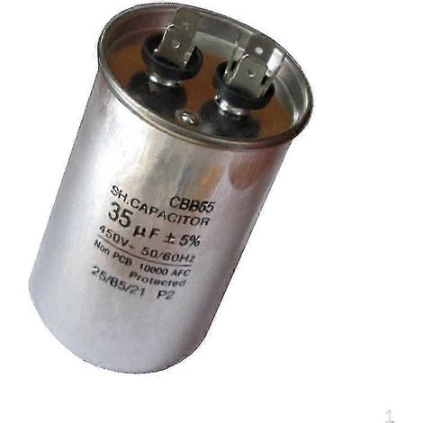 Condensateur de démarrage moteur étanche CBB65 450 V 35 µF 50/60 Hz 55 mm longue durée CA (1/4)
