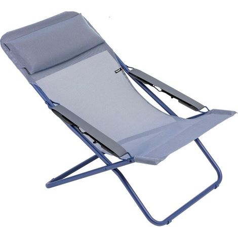 Mehrpositions-Klapp-Liegestuhl - Transabed - Batyline® Iso - Blau Indigo - Lafuma Mobilier