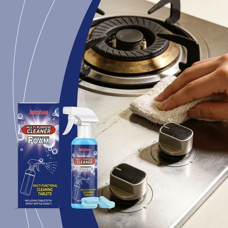Mehrzweckreiniger für Küchenwasserflecken, Wandfett, Bad und Haushalt – 120 ml x 1 + 10 Reinigungstabletten -- DTEKGAZ (1/5)