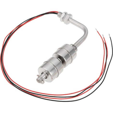 1x Interrupteur De Niveau À Double Flotteur À Angle Droit Montage Latéral Acier Inox 122 mm Compatible avec Cuves Puisards Aquariums Hydroponie (1/5)