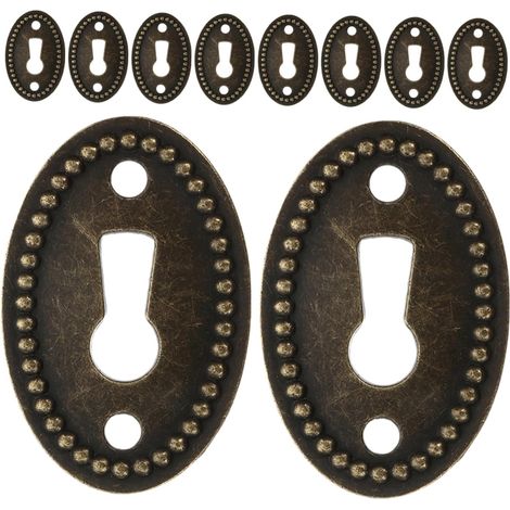 KICHOUSE Lot de 10 plaques ovales pour trous serrure, 35 x 23 mm (1/5)
