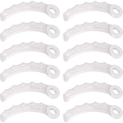 12Pcs Lame en Plastique Compatibilité pour Makita 198383-1 Und 198426-9,Makita DUR189RF Coupe Bordure,UR100DZ,DUR191LZX3,DUR181Z,DUR192LZ,DUR368AZ,DUR369AZ,DUR190UZX3,UR3000 (1/4)