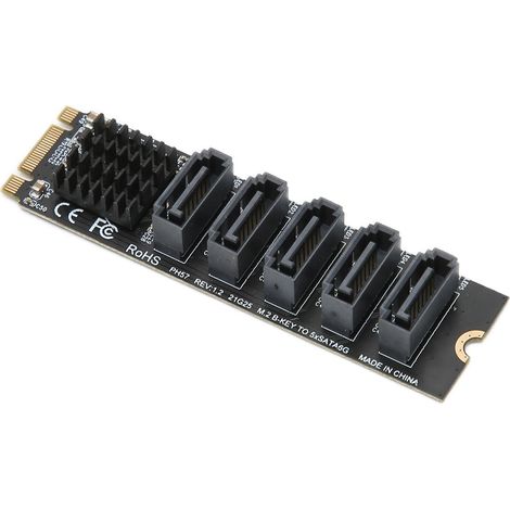 Konvertierbare M.2 NGFF BKEY SATA-zu-5-Port-6-Gbit/s-Erweiterungskarte für stabilen Betrieb (1/5)