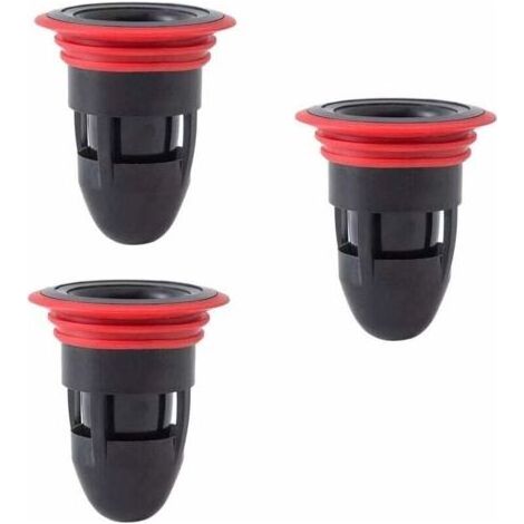 Siphon de sol anti-odeur pour douche, sans filtre, déodorant, anti-encrassement, anti-retour, égout, drain de sol pour salle de bain, cuisine (2 pièces (noir))-- (1/5)