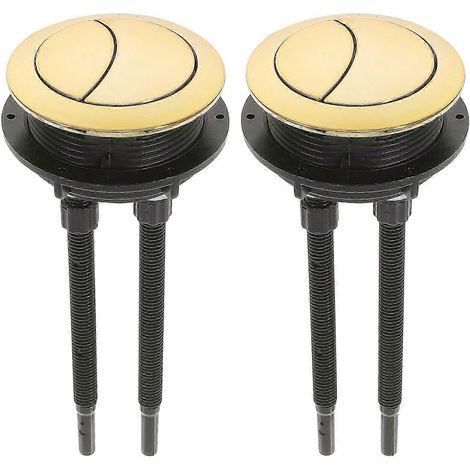 Lot de 2 boutons de chasse d'eau ronds pour réservoir de toilettes (1/2)