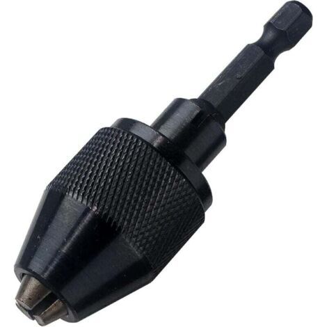 Mandrin pour visseuse à percussion, adaptateur de conversion de mandrin, tige hexagonale 1/4", pour forets à tige ronde, aucune clé nécessaire