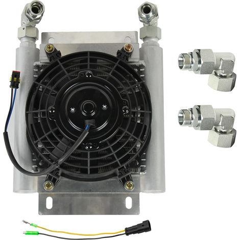 Ventilateur hydraulique pour mini-pelles de 1 à 1,8 tonnes, radiateur de refroidissement à air avec connecteur M22 M27 (1/5)