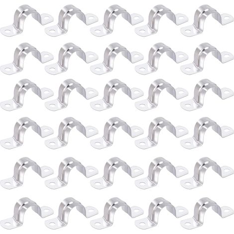 30 Pièces Collier De Serrage En U 20mm Acier Inoxydable Fixation Tuyau Durite Pour Industrie Automobile (1/5)