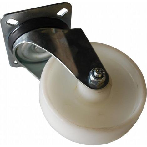 FPLUS rueda nylon con placa 125 mm. sin freno 16138 , Rueda de nylon Diametro rueda 125 mm.
Peso maximo. 225