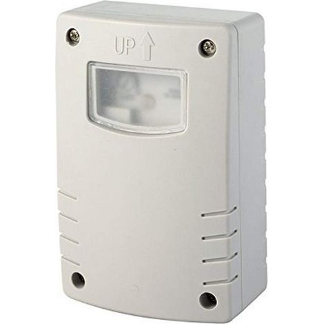 Interrupteur crépusculaire avec programmation, Nuit, Minuterie, pour usage externe IP44, Blanc (1/4)