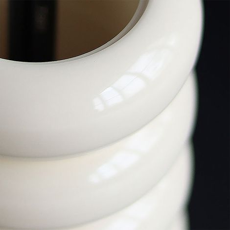Porte-Coton Qtip Nordique 3 Étages Blanc Lacté en Résine avec Acrylique et Couvercle Anti-Poussière (1/5)