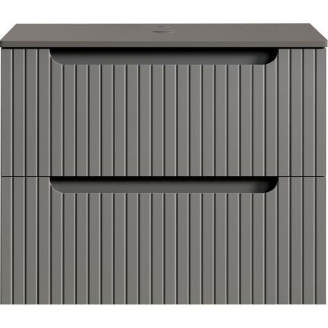 GagaMeuble sous-vasque de 60 cm de large, sans lavabo, gris foncé (1/5)