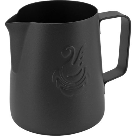 Multifunktionale Milchkanne aus Edelstahl 304 mit Griff, 420 ml, schwarz (1/5)