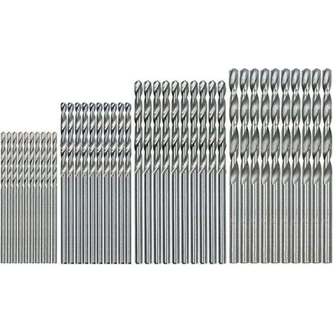 40 Miniatur-HSS-Bohrer, zylindrischer Schaft, 0,5 mm bis 2,0 mm für Metall, Holz und Kunststoff (1/4)