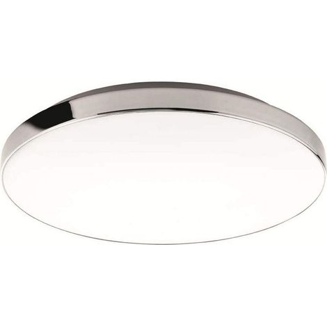 Plafonnier LED pour salle de bain IP44 13 W 1700 lm 4000 K Blanc/chromé Ø 35,5 cm (1/4)