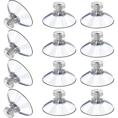 Antikollisionssichere, transparente Saugnäpfe aus Kunststoff, Gummisaugnäpfe mit Schraubmutter, robuste Metallsaugnäpfe, transparente PVC-Ersatzsaugnäpfe mit Schraubmutter, 20er-Packung
