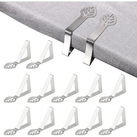 12 Pezzi Clip per Tovaglia, Morsetti per Tavolo da Picnic a Forma di Foglia Supporti per Tovaglie per Carichi Pesanti Clip per Copertura per Tavolo da Picnic Decorativi in ​​Acciaio Inossidabile (1/5)