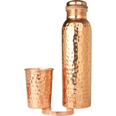 Coffret cadeau en cuivre Bouteille + Mug + Bracelet (1/2)