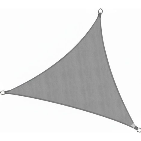 Voile d'ombrage triangulaire étanche 36x36x36m SolVision PS9 Gris (1/5)