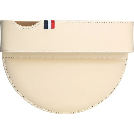 (Beige) Combleur d'espace pour siège auto - Poches universelles pour espace entre les sièges auto - Organisateur de console - Boîte de rangement multifonctionnelle pour espaces inter-sièges - Intérieu (1/5)
