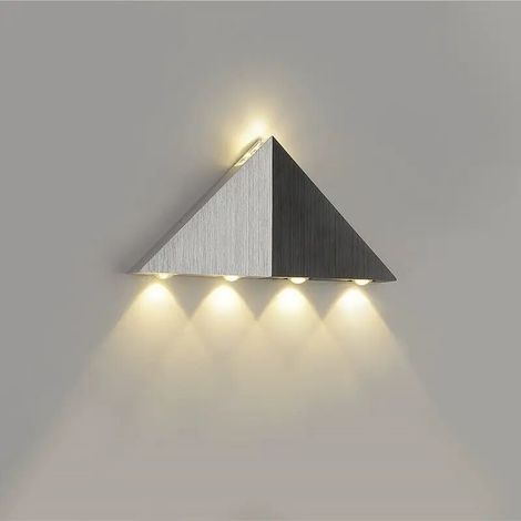 Applique Murale LED 5W Interieur Triangle Lampe Design Original Moderne Eclairage Décoratif en Aluminium Luminaire pour Chambre Couloir Salon - B (1/5)