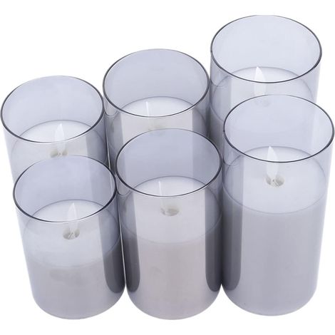 6pièces Bougies Artificielles Verre à Piles Bougies LED (1/5)