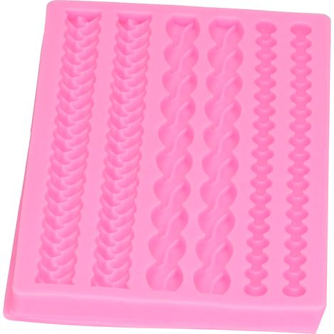 Moules en silicone tressés 3D pour bonbons gélifiés en perles, décorations de bordures de gâteaux, glaçage et fourrage, ustensiles de pâtisserie DIY, corde de chanvre perlée (1/5)